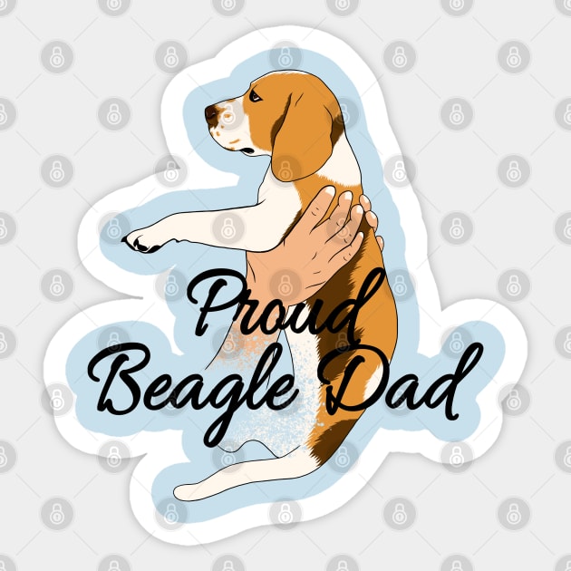 Proud Beagle Dad Sticker by TWOintoA